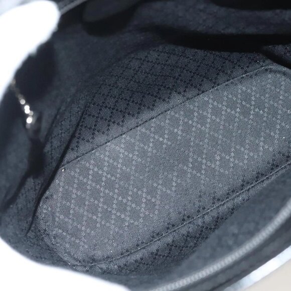 GUCCI Bamboo Hand Bag Canvas Outlet Black Silver 002 1998 0441 Auth BA3228 - Picture 13 of 16